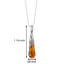 Baltic Amber Drop Pendant Necklace Sterling Silver Cognac Color SP11104 SP11104