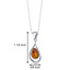 Baltic Amber Pendant Necklace Sterling Silver Cognac Color Tear Drop Shape SP11116 SP11116