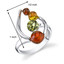 Baltic Amber Open Leaf Ring Multiple Colors Sterling Silver Sizes 5-9 SR11298