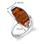 Baltic Amber Gallery Ring Sterling Silver Cognac Color Sizes 5-9 SR11304