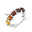 Five Stone Baltic Amber Ring Sterling Silver Multiple Colors Sizes 5-9 SR11312