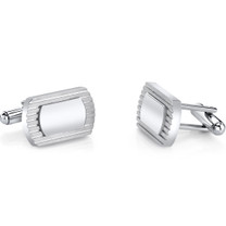 ID Style Lined Stainless Steel Cufflinks SC1076