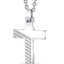 Two-Tone Razor Cut Stainless Steel Cross Pendant with 22 inch Necklace SN11132