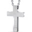 Abstract Modern Stainless Steel Cross Pendant with 22 Inch Necklace  SN11144