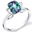 14K White Gold Created Alexandrite Minmalistic Solitaire Ring  2.5 Carats