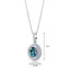 Simulated Alexandrite Halo Pendant Necklace Sterling Silver 3.75 Carats SP11166