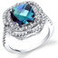 Simulated Alexandrite Cushion Cut Cocktail Ring Sterling Silver 3.00 Carats Sizes 5 to 9 SR11432