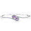 Amethyst Infinity Bangle Bracelet Sterling Silver Oval Shape 1 Carats SB4394