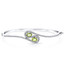 Peridot Infinity Bangle Bracelet Sterling Silver Oval Shape 1 Carats SB4396