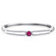 Created Ruby Solaris Bangle Bracelet Sterling Silver 1.25 Carats SB4406