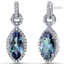 Simulated Alexandrite Marquise Dangle Drop Earrings Sterling Silver 4.5 Carats SE8606