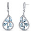 Swiss Blue Topaz Dewdrop Earrings Sterling Silver 2.5 Carats SE8626