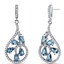 London Blue Topaz Dewdrop Earrings Sterling Silver 2.5 Carats SE8628