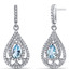 Swiss Blue Topaz Chandelier Drop Earrings Sterling Silver 1 Carats SE8652
