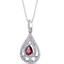 Garnet Chandelier Pendant Necklace Sterling Silver 0.75 Carats SP11268