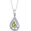 Peridot Chandelier Pendant Necklace Sterling Silver 0.75 Carats SP11270