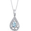 Swiss Blue Topaz Chandelier Pendant Necklace Sterling Silver 0.75 Carats SP11272