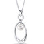 Sterling Silver 8.0mm Freshwater Cultured White Pearl Angels Halo Pendant Necklace SP11340