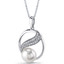 9.0mm Freshwater Cultured White Pearl Artemis Sterling Silver Pendant Necklace SP11344