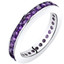 Amethyst Eternity Band Ring Sterling Silver 1.00 Carats Sizes 5-9 SR11538