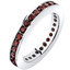 Garnet Eternity Band Ring Sterling Silver 1.00 Carats Sizes 5-9 SR11540
