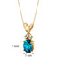 14 Karat Yellow Gold Oval Shape 1.00 Carats Created Alexandrite Diamond Pendant P9680