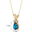 14 Karat Yellow Gold Pear Shape 1.00 Carats Created Alexandrite Diamond Pendant P9708