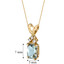 14 Karat Yellow Gold Radiant Cut 1.00 Carats Green Amethyst Diamond Pendant P9722