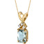 14 Karat Yellow Gold Radiant Cut 1.00 Carats Green Amethyst Diamond Pendant P9722