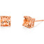 14K Rose Gold Cushion Cut 1.50 Carats Morganite Stud Earrings E19134