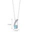 Aquamarine Pendant Necklace Sterling Silver Oval Shape 0.75 carats SP11362