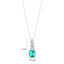 Simulated Paraiba Tourmaline Sterling Silver Glam Pendant Necklace