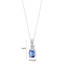 Simulated Tanzanite Sterling Silver Glam Pendant Necklace