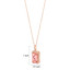 Simulated Morganite Rose-Tone Sterling Silver Celestial Pendant Necklace