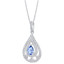 Simulated Tanzanite Sterling Silver Divine Pendant Necklace Simulated Tanzanite Sterling Silver Divine Pendant Necklace
