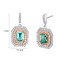 Simulated Tourmaline Two-Tone Sterling Silver Octagon Poise Earrings