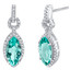 Simulated Paraiba Tourmaline Sterling Silver Marquise Royal Earrings