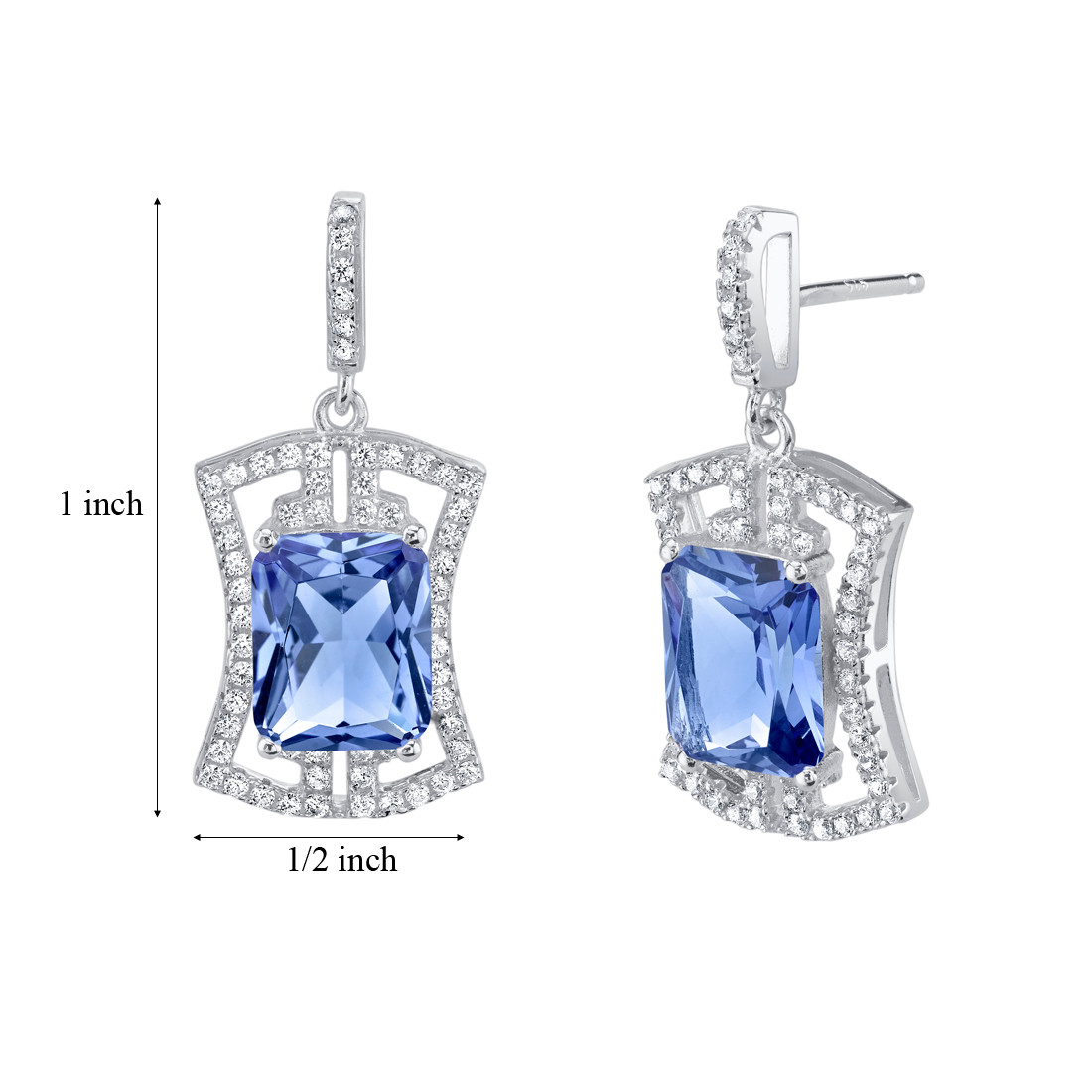 simulated tanzanite earrings