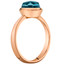 14k Rose Gold 2.00 carat London Blue Topaz Solitaire Dome Ring