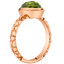 14k Rose Gold 2.50 carat Peridot Cupola Solitaire Dome Ring