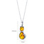 Baltic Amber Sterling Silver Cat Pendant Necklace