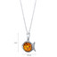Baltic Amber Sterling Silver Fish Pendant Necklace