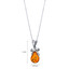 Baltic Amber Sterling Silver Bow Pendant Necklace