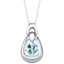 Aquamarine Sterling Silver Sungate Pendant Necklace