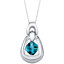 London Blue Topaz Sterling Silver Sungate Pendant Necklace