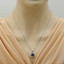 Created Sapphire Sterling Silver Sungate Pendant Necklace