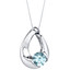 Aquamarine Sterling Silver Slider Pendant Necklace