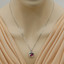 Created Ruby Sterling Silver Sculpted Pendant Necklace
