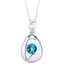 London Blue Topaz Sterling Silver Minimalist Pendant Necklace