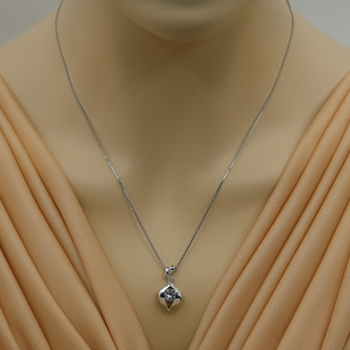 Aquamarine Sterling Silver Venus Pendant Necklace